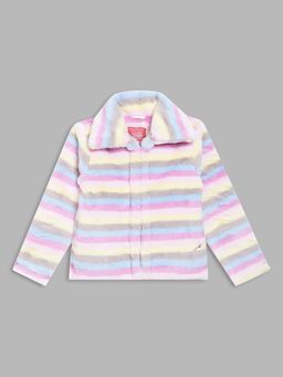 Blue Giraffe - Multicolour Striped Full Sleeves Jacket