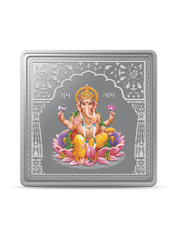 Kundan - 50 Gm 999.9 Ganesha Silver Colour Bar Acrylic Edition