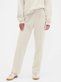 GAP - Women Logo Relaxed Fit Off White Track Pant