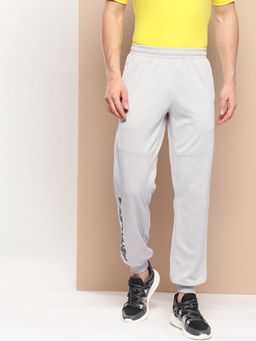 Alcis - Men Typography Printed Slim Fit Grey Joggers