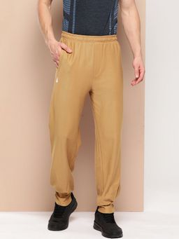 Alcis - Men's Solid Regular Fit Cotton Khaki Joggers
