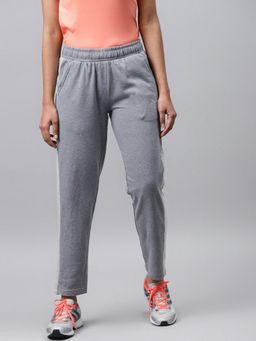Alcis - Women Grey Melange Slim Fit Solid Track Pant