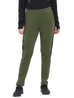 Alcis - Women Green Solid Slim Fit Track Pant