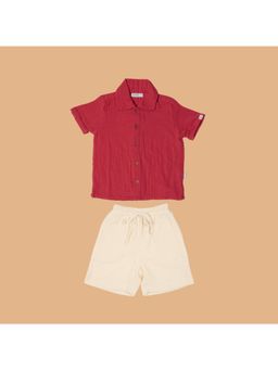 Greendeer - Kids Resort Collar Shirt with Resort Short Nobel (Set of 2)
