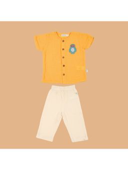 Greendeer - Kids Resort 3/4th Placket Kurta Shirt with Resort Pant (Set of 2)