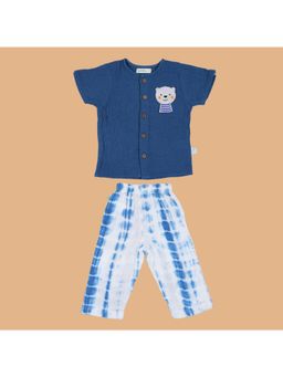 Greendeer - Kids Resort 3/4th Placket Kurta Shirt with Resort Pant (Set of 2)
