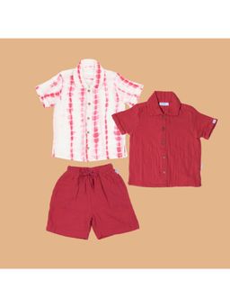 Greendeer - Kids Resort Collar Shirt with Shorts Nobel (Set of 3)