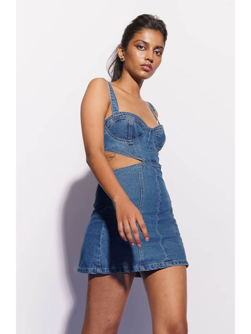 freakins dress Buy FREAKINS Blue Sleeveless Cut-Outs Sheath Mini Dress - Dresses for Women  26387308