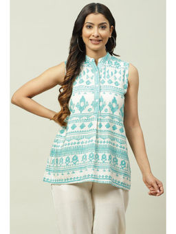 Biba - Turquoise Rayon Short Tops