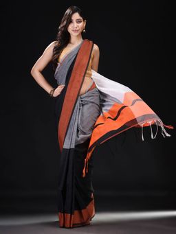 Beatitude - Multicolor Cotton Woven Saree with Unstitched Blouse