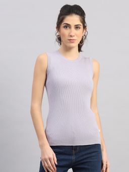 Monte Carlo - Women Grey Sleeveless Cardigan