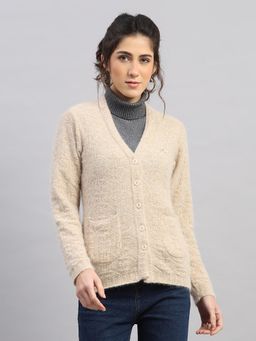 Monte Carlo - Women Brown Full Sleeve Cardigan