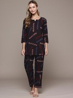 CAYMAN - Pure Cotton Geometric Printed Co-ord Set