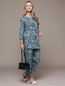 CAYMAN - Pure Cotton Ethnic Motifs Printed Co-ord Set