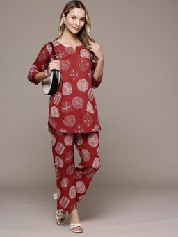 CAYMAN - Pure Cotton Geometric Printed Co-ord Set