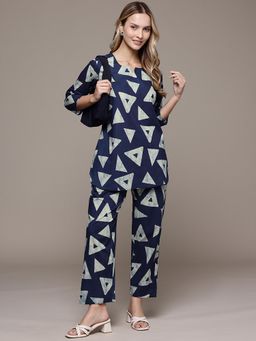CAYMAN - Pure Cotton Geometric Printed Co-ord Set