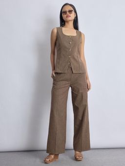 The Label Life - Bown Linen Long Waistcoat for Women
