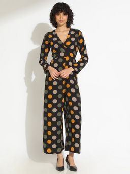 SHOWOFFFF - Women Black Polka Dot Jumpsuit
