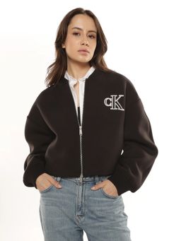 Calvin Klein - Regular Fit Polyester Black Bomber Jacket