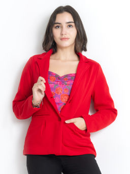 SHAYE - Black Peter Pan Collar Solid Full Sleeves Casual Coats For Women (S)