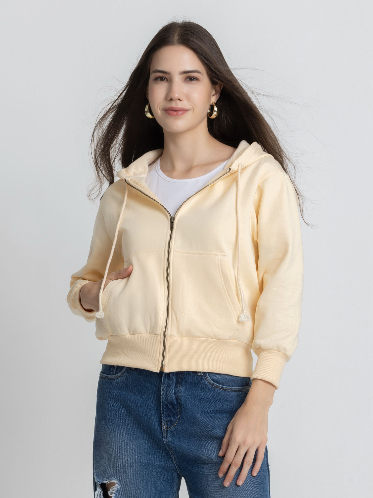 shaye White Shawl Collar Solid Full Sleeves Casual Jacket For Women (S)-picture-39