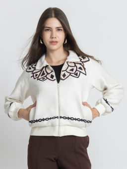 SHAYE - Wine Notch Lapel Collar Solid Full Sleeves Casual Coats For Women (S)