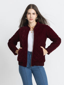 SHAYE - Black Shawl Collar Full Sleeves Casual Jacket For Women (S)