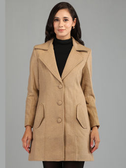 HONNETE - Black Colour Stylish Solid Women Winter Coat