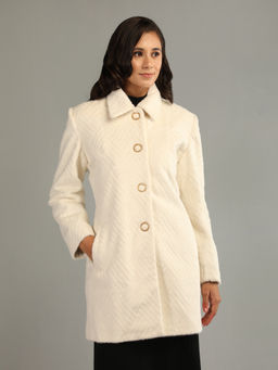 HONNETE - Dusty Sky Colour Stylish Solid Women Winter Coat