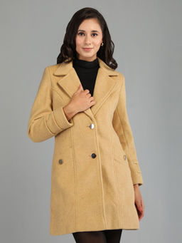 HONNETE - Grey Colour Stylish Solid Women Winter Coat