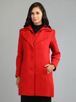 HONNETE - Grey Colour Stylish Solid Women Winter Coat