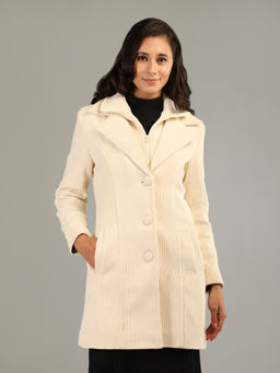 HONNETE - Mustard Colour Stylish Solid Women Winter Coat