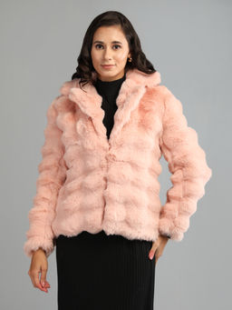 HONNETE - White Colour Stylish Solid Women Winter Coat