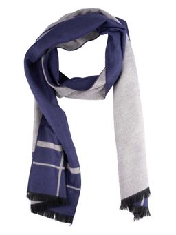 The Tie Hub - Blue with Grey Border Scarf