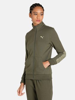Puma - Graphic Womens Green Jacket