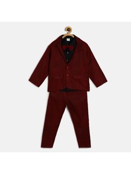 MINI KLUB - Kids Boys Red Coordinate Set (Set of 4)
