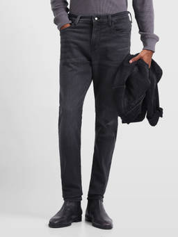 Arrow Newyork - Men Grey Solid/Plain Cotton Jeans