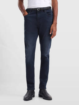 Arrow Newyork - Men Blue Solid/Plain Cotton Jeans
