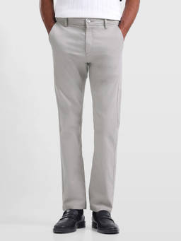 Arrow Sports - Men Grey Solid/Plain Cotton Trouser