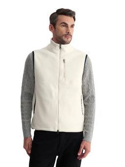 GANT - Men Cream Solid/Plain Polyamide Jacket