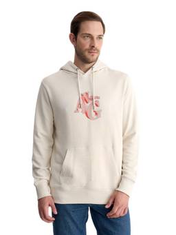 GANT - Men Cream Printed Cotton Hoodie