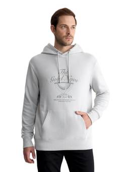 GANT - Men Grey Graphic Cotton Hoodie