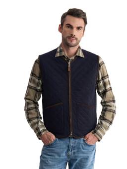 GANT - Men Blue Self Design Cotton Jacket