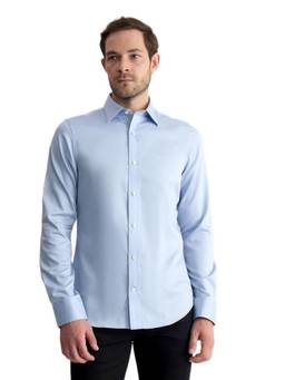 GANT - Men Blue Solid/Plain Cotton Shirt