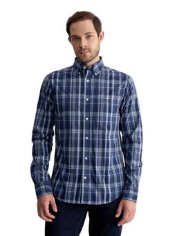 GANT - Men Blue Checks Cotton Shirt
