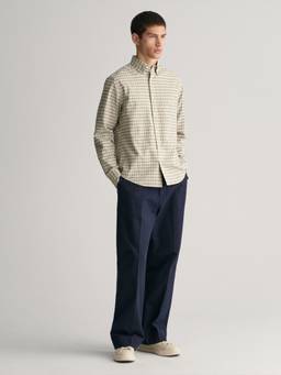 GANT - Men Beige Checks Cotton Shirt