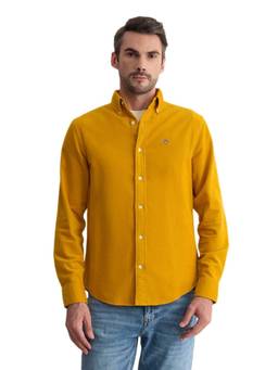 GANT - Men Yellow Textured Cotton Shirt