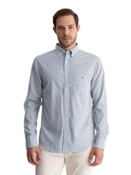 GANT - Men Blue Stripes Cotton Shirt