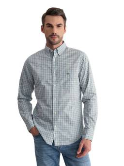 GANT - Men Green Checks Cotton Shirt