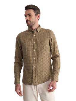 GANT - Men Brown Checks Cotton Shirt